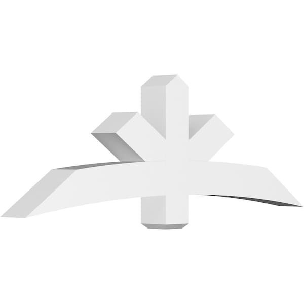 Ekena Millwork Alberta Architectural Grade PVC Gable Bracket, 72"W x 24"H x 6"D x 6"F, 8/12 Pitch GBP072X24X0606ALB00 - main